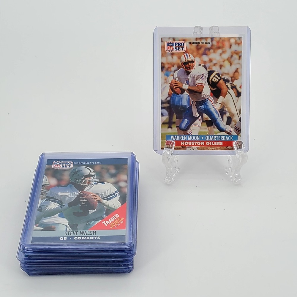 1990 Pro Set Steve Walsh and Warren Moon 20 Card Football Lot